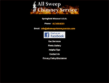 Tablet Screenshot of allsweepchimneyservice.com